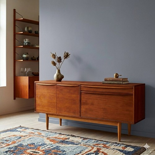 Vintage sideboard teak veneer - vintage,