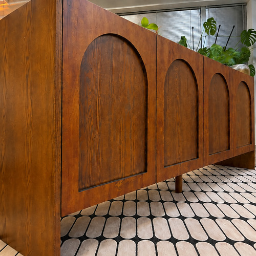 Mid century modern arched - 63",