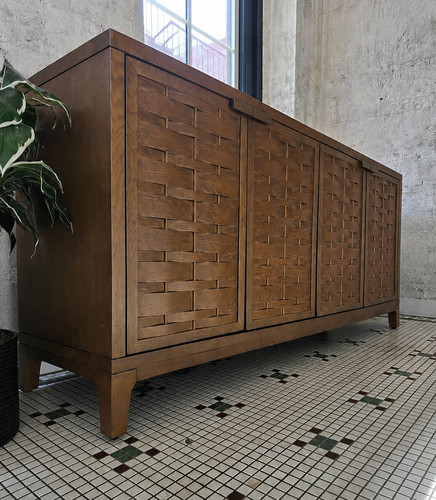 Mid century modern woven wood - mid,