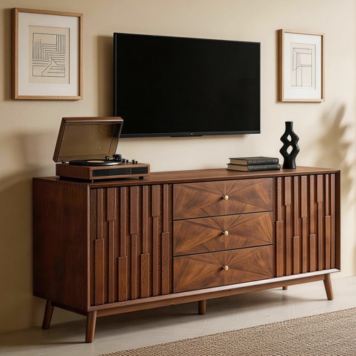 Mid century sideboard wood - sideboard,,
