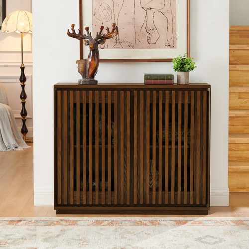 Mid century walnut fluted - mid,